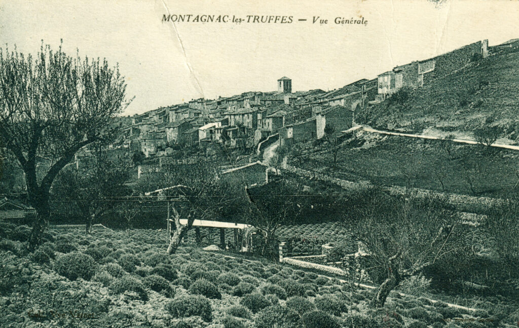 Vue du village de Montagnac, sortie Quinson, ancienne carte postale